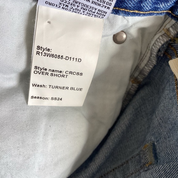 R13 Cross Over Denim Blue Women's Shorts SZ 27 - Picture 9 of 9